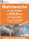 Mahnwache der Schallopfer am 27. September 2019 in Köln