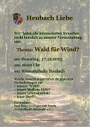 Info-Veranstaltung am Sonntag, 17. Dezember in Heubach: Thema “Wald für Wind”?