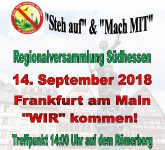 Frankfurter Demo zur Regionalversammlung Südhessen am 14.09.2018