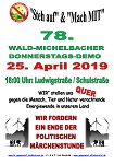 78. Wald-Michelbacher Donnerstagsdemo am 25. April 2019