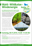 Vortragsnachmittag “Wald – Wildkatze – Windenergie” am Samstag, 09.11.2019 in Grünberg